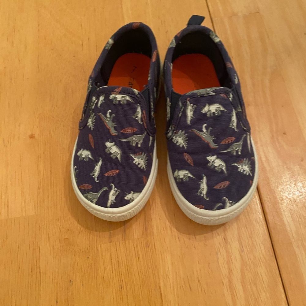 Carter's Navy Dinosaur Slip-On Sneakers